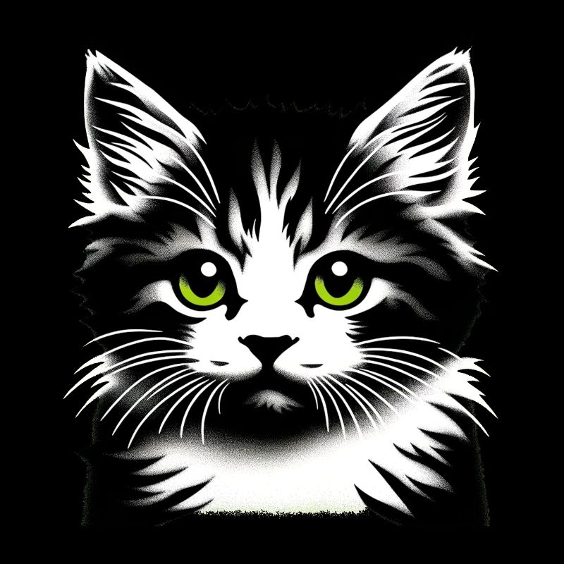 Visage de chat affectueux