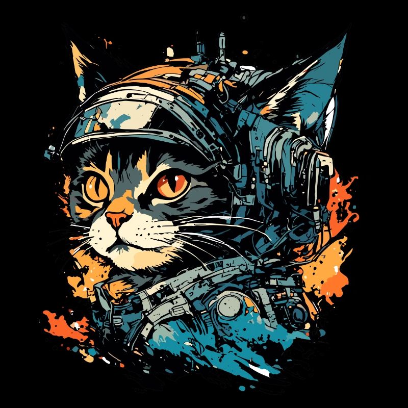 Astronaute / Espace / Vaisseau spatial / Vaisseau spatial / Chat