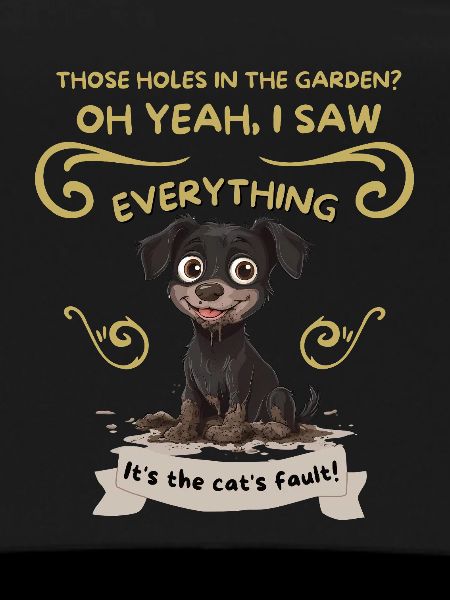 Mud-Splashed Pup: Cat's Fault