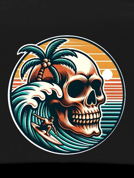 Surfing Surfer skull