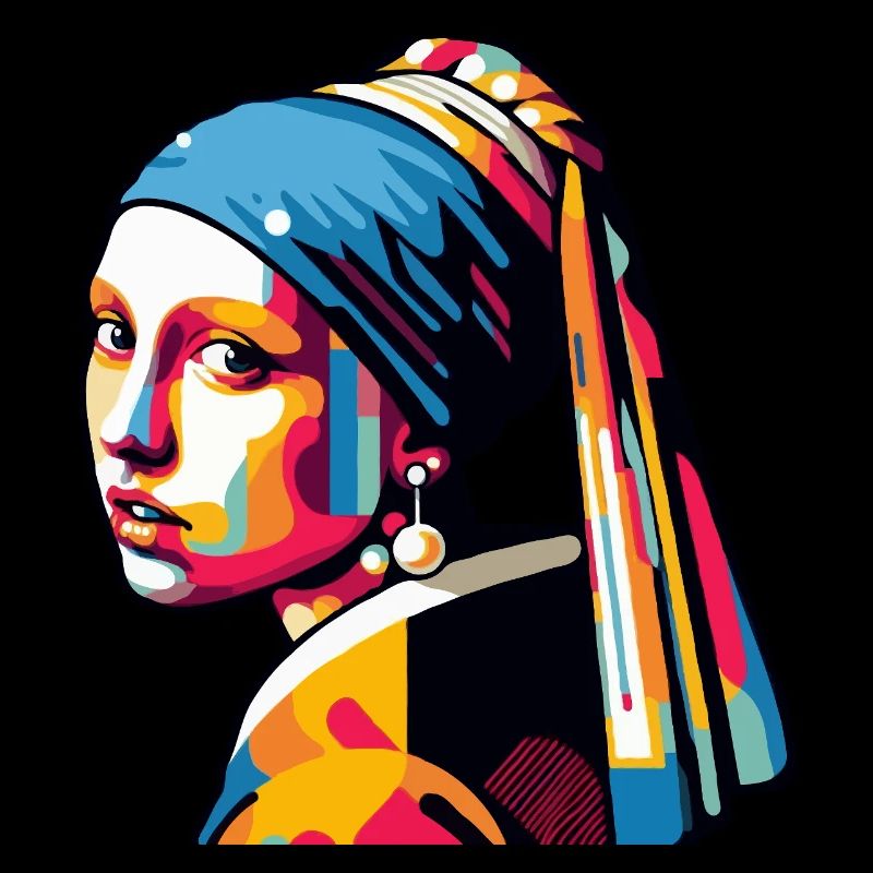 Mädchen mit Perlenohrring modern