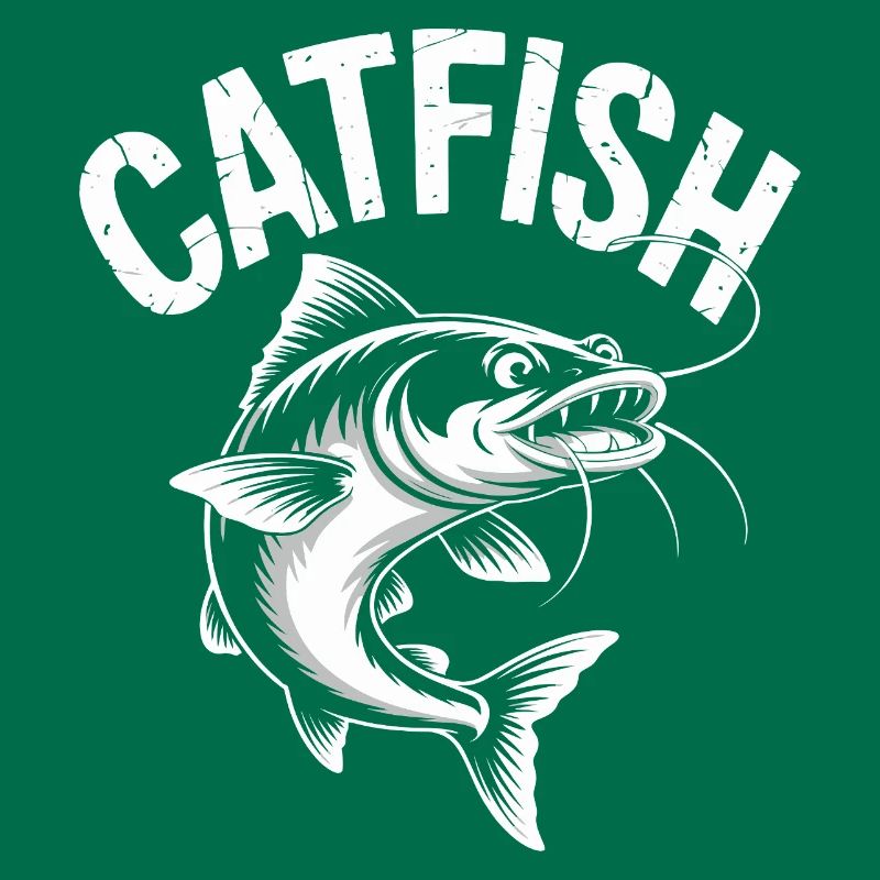 Conception de pêche d’aventure au poisson-chat