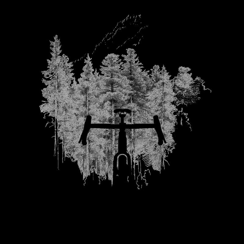 Vélo silhouette en forêt
