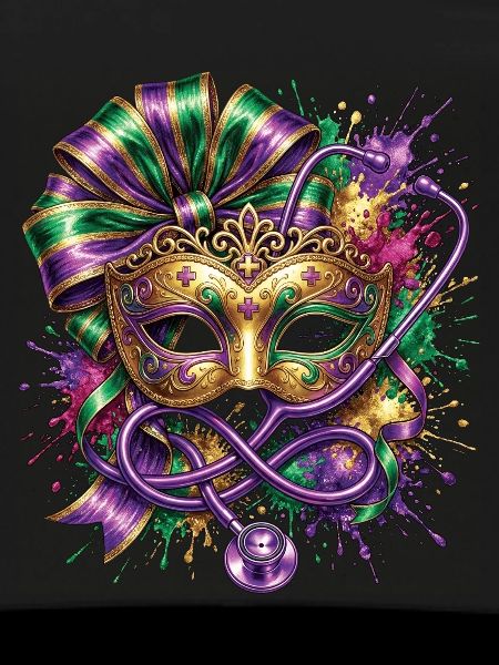 Mardi Gras Krankenschwester-Doktor-Maske