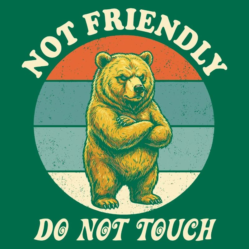 Grumpy Bear Not Friendly Funny Ironic Meme