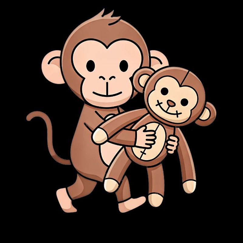 Punch Baby Monkey mit Plüschtier