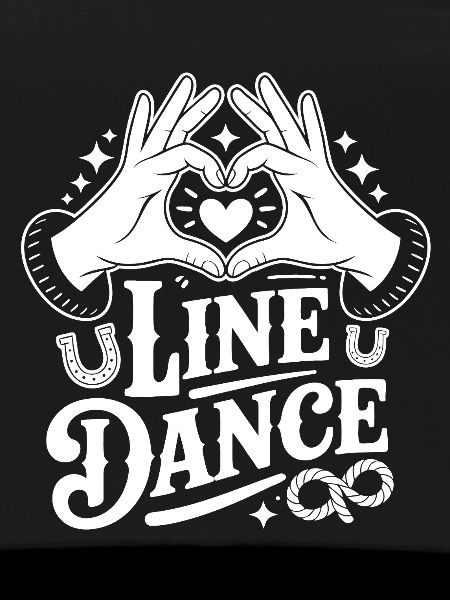 Line Dance Herz-Hand Logo