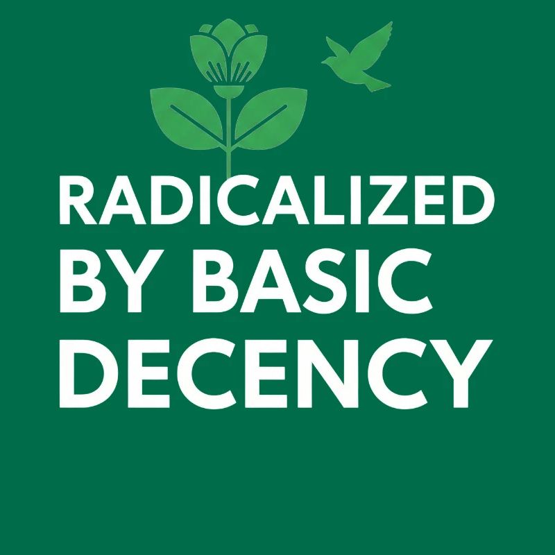 Radicalized By Basic Decency Statement shirt decal