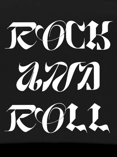 Rock'n'Roll-Logo-Glyphen