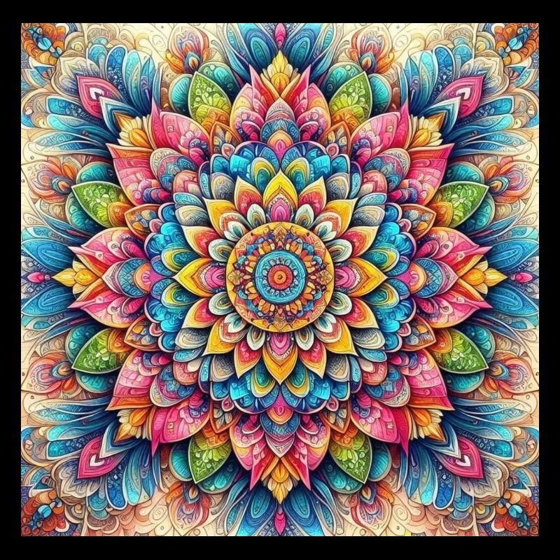 Lebendige Mandala-Prachtkunst