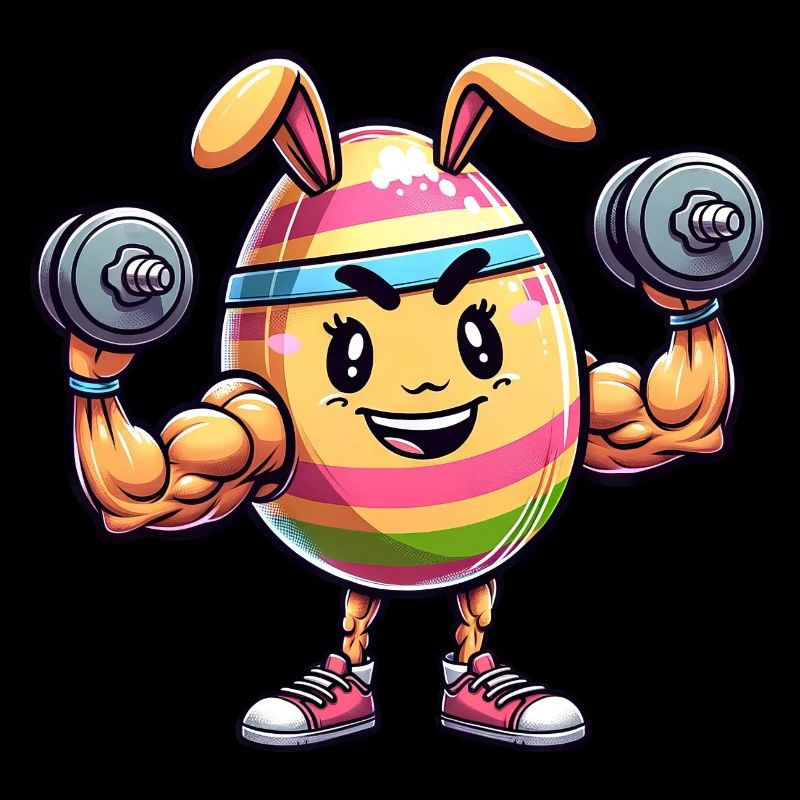 Easter Egg Easter Egg Dumbbell Fitness Body Building