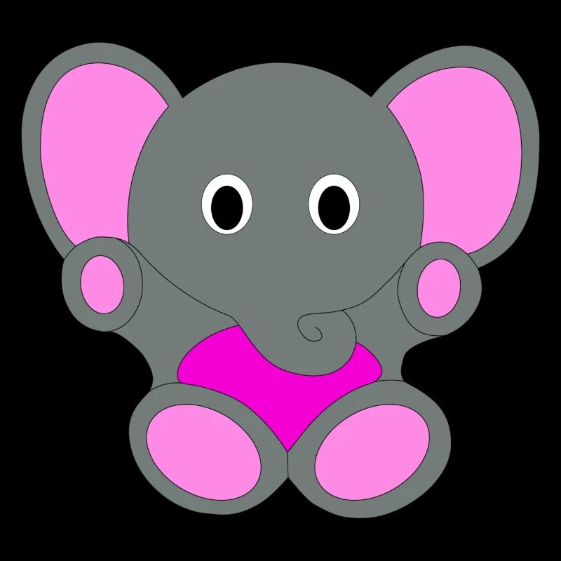 Putziger Elefant | Süss, Rosa, Mädchen