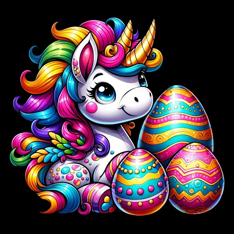 Ostern Einhorn & Bunte Eier
