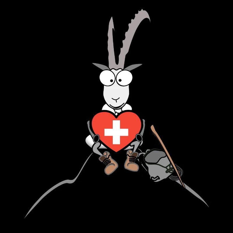 Schweizer Steinbock mit Herz