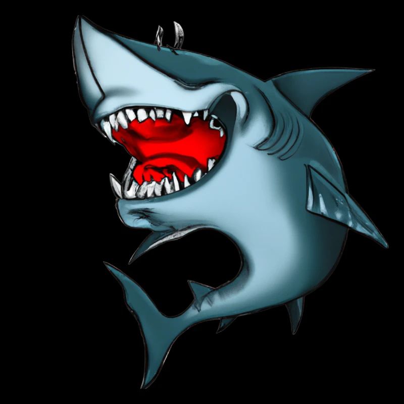 drôle, effronté poisson requin pêche en mer drôle