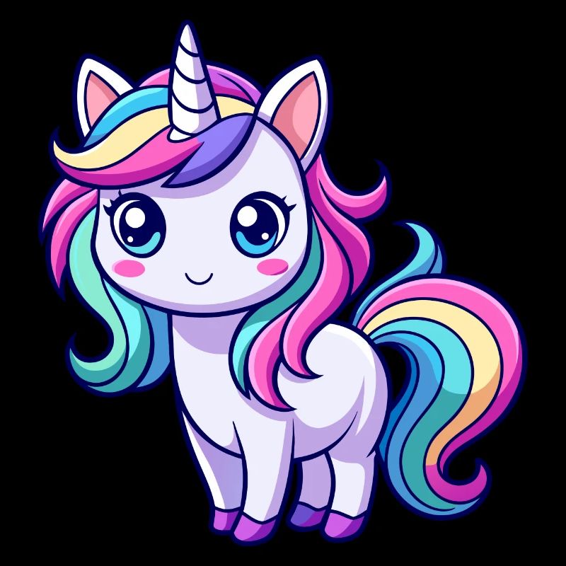 Süßes Regenbogen-Einhorn