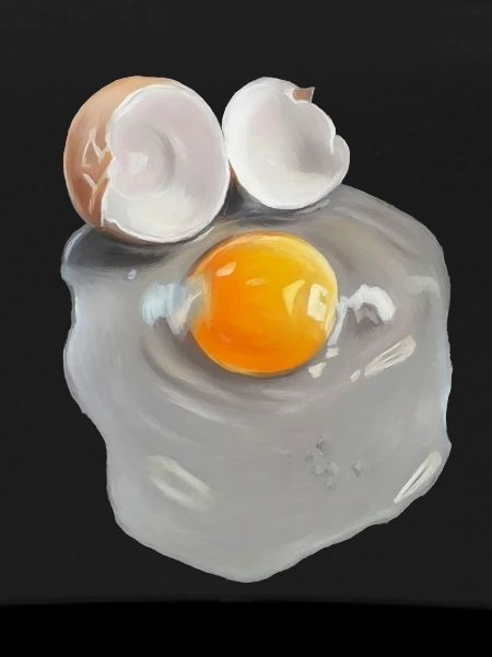 Eierbild im Grau-Abstrakt