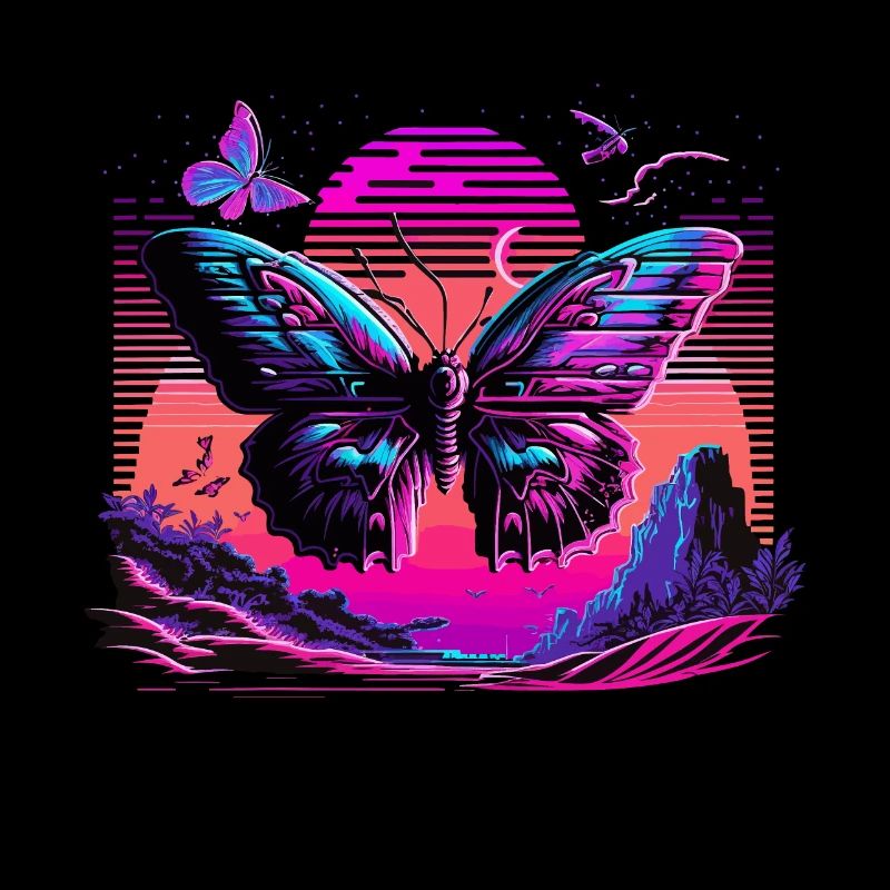 Papillon en Technicolor Dream