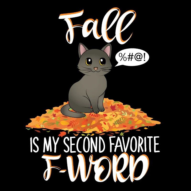 L’automne est mon deuxième mot préféré - Chat mignon