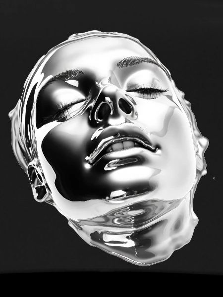 Liquid Chrome Portrait