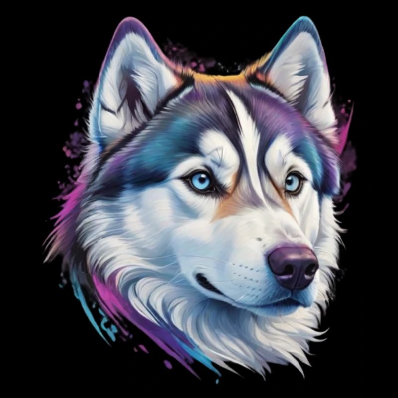 Tête de husky