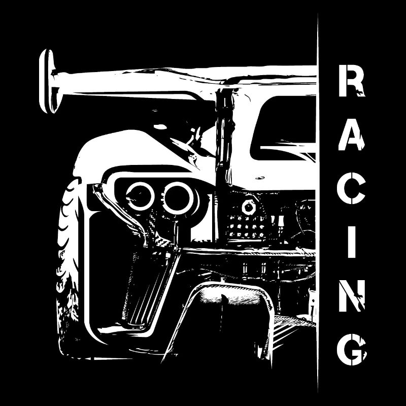 Voiture de course tuner racing symbole logo