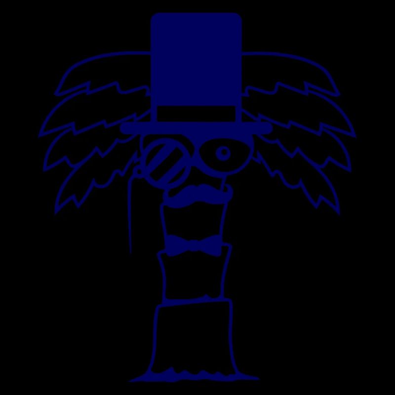 Palm Tree Sir Gentleman Mr. Monocle Top Hat Cool
