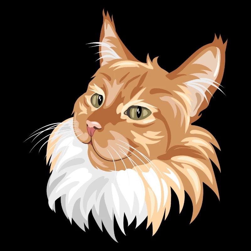 Portrait de chat roux