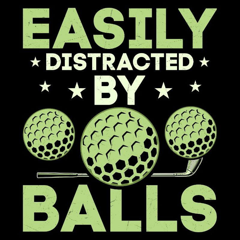Facilement distrait par les balles Golfer Golf