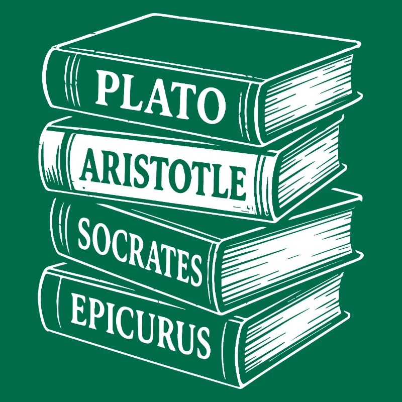 Classical Philosophers Book Stack Design