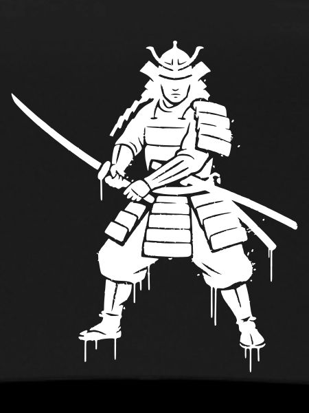 Samurai Graffiti Streetwear Vector