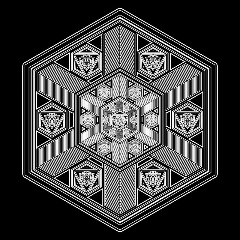 Yoga Meditation Geometry Hexagon Mandala Pattern