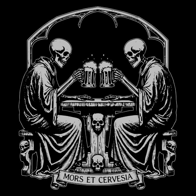 Skeletons Toasting Midnight Brew