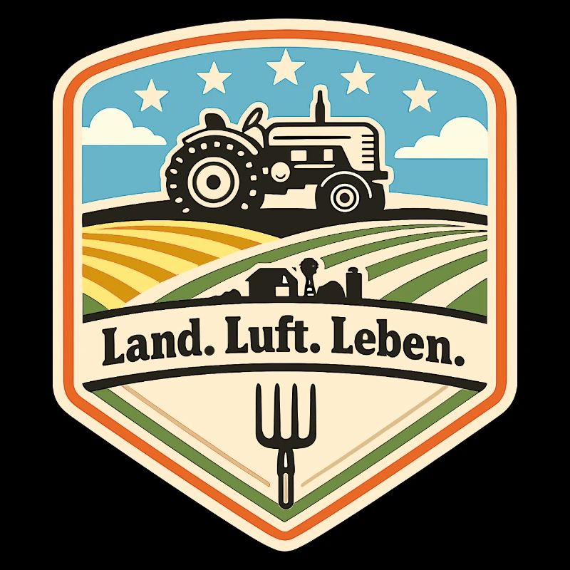 Land Luft Leben Traktor Schild