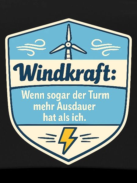 Windkraft Spruchschild Humor