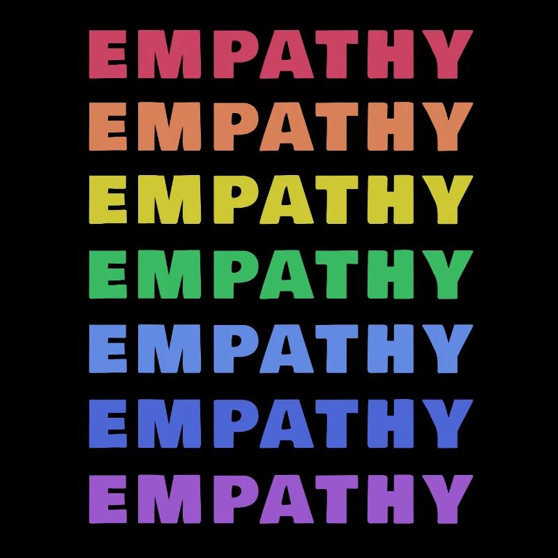 Empathie (Empathy) Regenbogen Schrift-Design