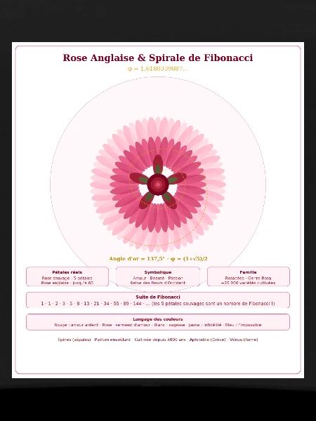 Rosace Fibonacci Rose Délicate