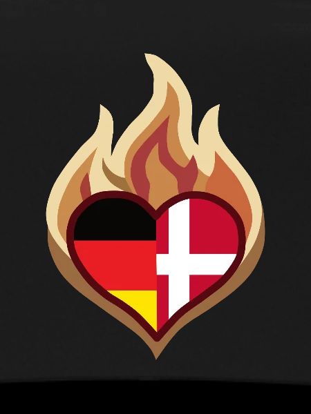 Flammendes Herz Deutschland-Dänemark