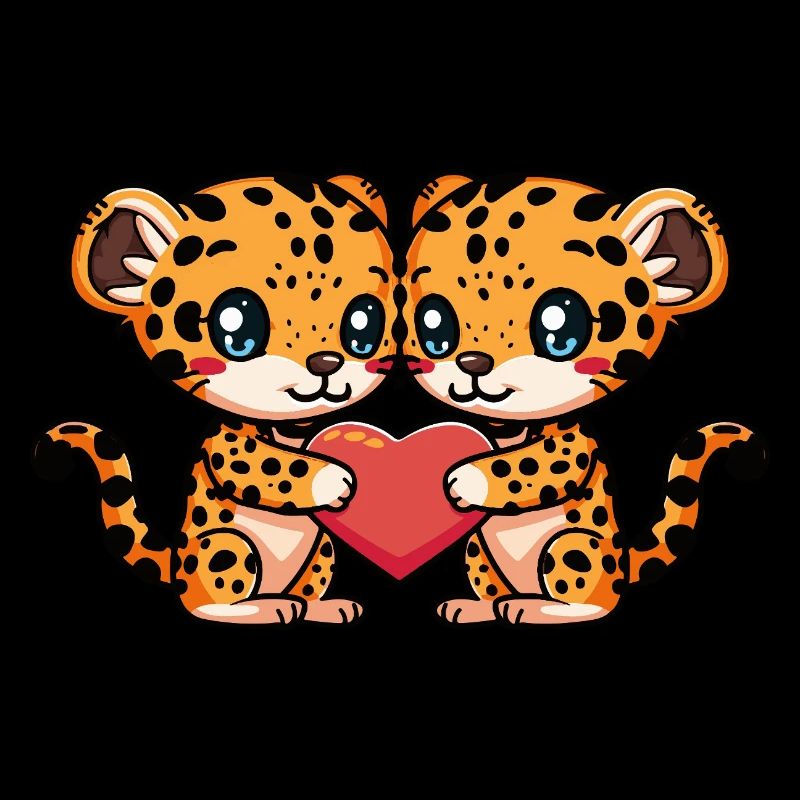Leopard Paar Herz