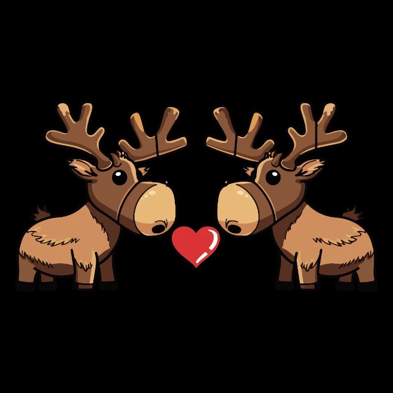 Elch Paar Herz