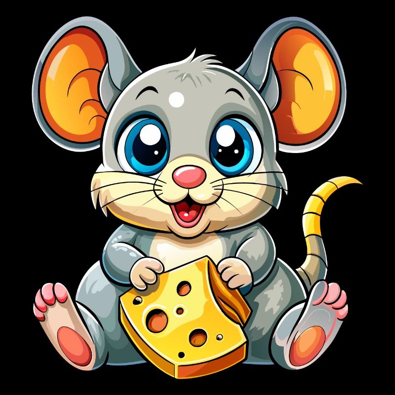 Souris amoureuse du fromage