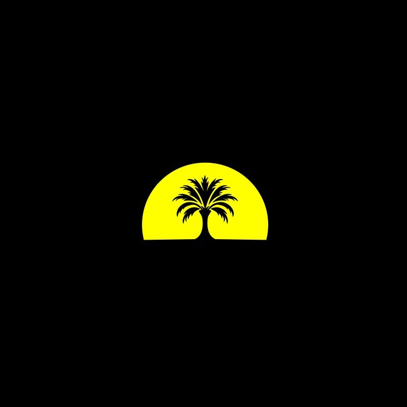 Palm Tree Sun Line