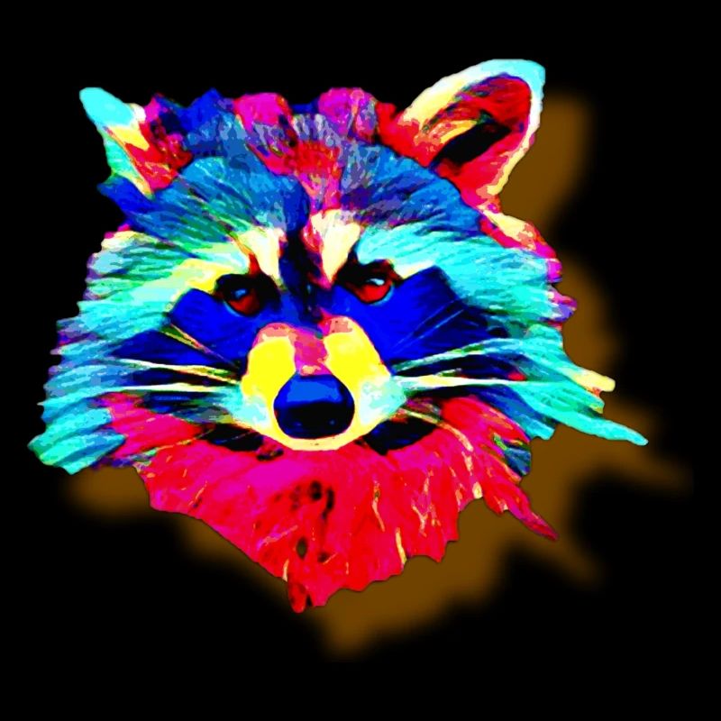 Regenbogen Waschbär