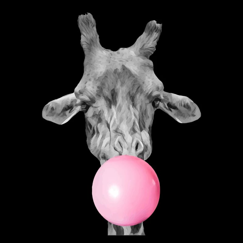 Giraffe und kaugummi