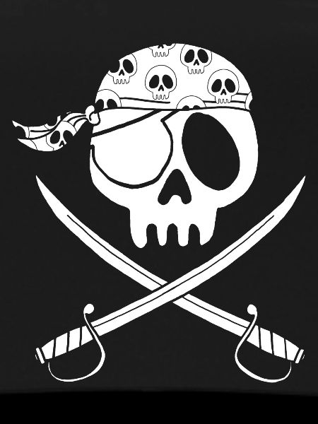 White pirate skull