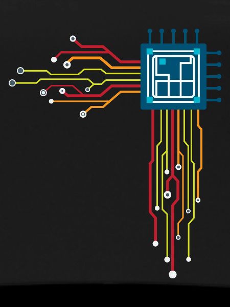 Computer chip - Creative illustration