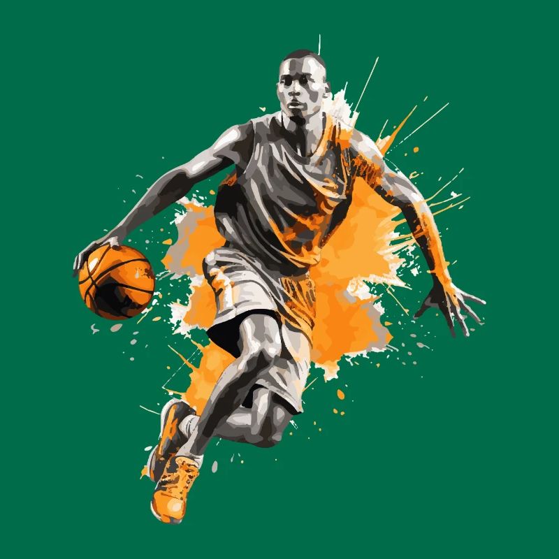 Basketteur Basketteur Dunking Splash Coloré