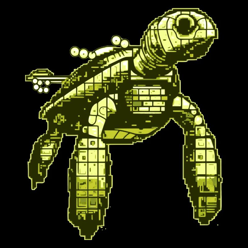 Videospiel 8 Bit Schildkröte