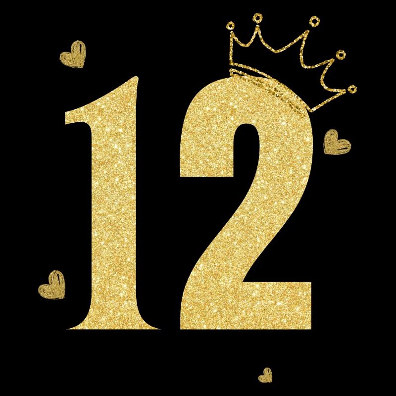 12e anniversaire couronne doré