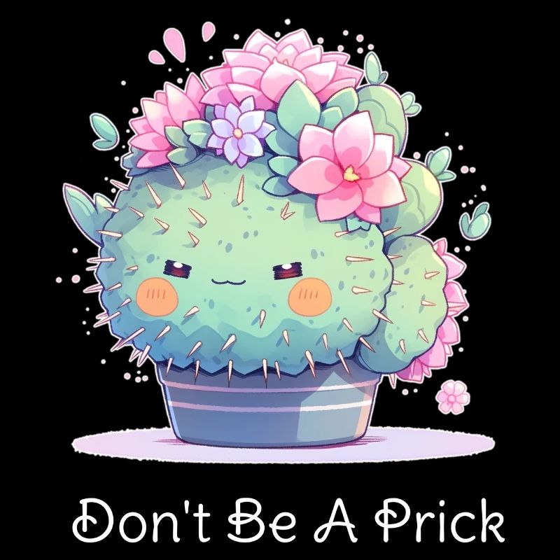 Ne sois pas une piqûre - Kawaii Cactus Design